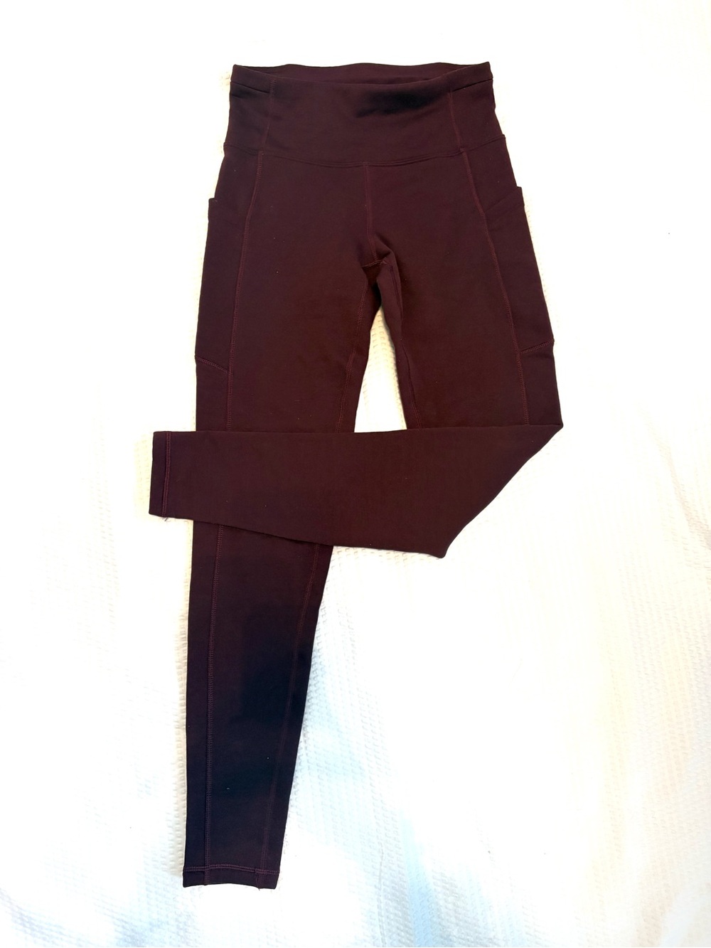 Athleta Fleece Lined Leggings - Maroon - XS